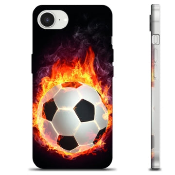 iPhone 16e TPU Cover - Fodbold Flamme