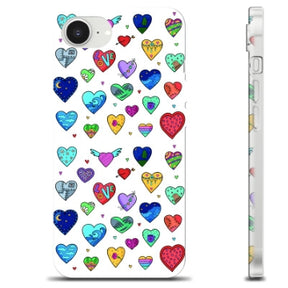iPhone 16e TPU Cover - Hjerter