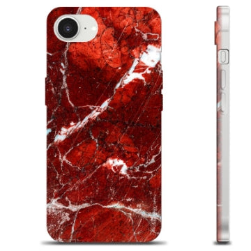 iPhone 16e TPU Cover - Rød Marmor