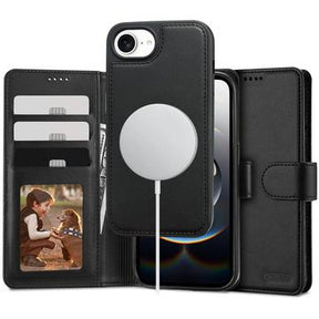iPhone 16e/17e Tech-Protect 2-i-1 pungetui - Magsafe-kompatibel - sort