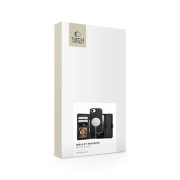 iPhone 16e/17e Tech-Protect 2-i-1 pungetui - Magsafe-kompatibel - sort