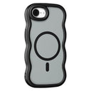 iPhone 16e/17e Bølgekant magnetisk hybrid cover - sort