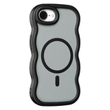 iPhone 16e/17e Bølgekant magnetisk hybrid cover - sort