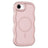 iPhone 16e/17e Bølgekant magnetisk hybrid cover - pink