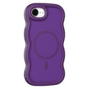 iPhone 16e/17e Bølgekant magnetisk hybrid cover - lilla