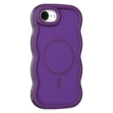 iPhone 16e/17e Bølgekant magnetisk hybrid cover - lilla
