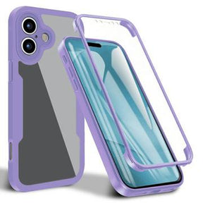 iPhone 17 360 Beskyttelse Cover - Lilla / Klar