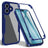 iPhone 17 360 Beskyttelse Cover - Blå / Klar