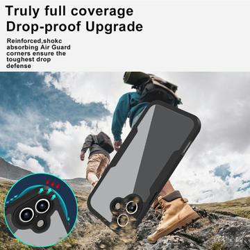 iPhone 17 360 Beskyttelse Cover - Rød / Klar