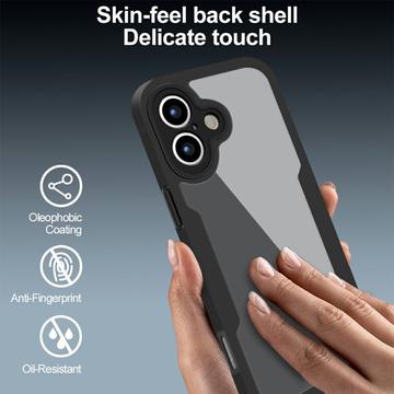 iPhone 17 360 Beskyttelse Cover - Rød / Klar