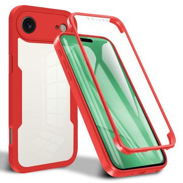 iPhone Air 360 Beskyttelse Cover - Rød / Klar