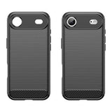 iPhone Air Børstet TPU Cover - Karbonfiber - Sort