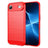 iPhone Air Børstet TPU Cover - Karbonfiber - rød