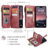 iPhone Air Caseme C30 Multifunktionel Pung - Rød