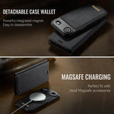 iPhone Air Caseme C49 2-i-1 aftagelig pungetui - MagSafe-kompatibel, RFID - Sort