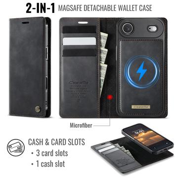 iPhone Air Caseme C49 2-i-1 aftagelig pungetui - MagSafe-kompatibel, RFID - Sort