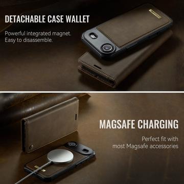 iPhone Air Caseme C49 2-i-1 aftagelig pungetui - MagSafe-kompatibel, RFID - Kaffe