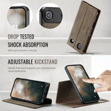 iPhone Air Caseme C49 2-i-1 aftagelig pungetui - MagSafe-kompatibel, RFID - Kaffe