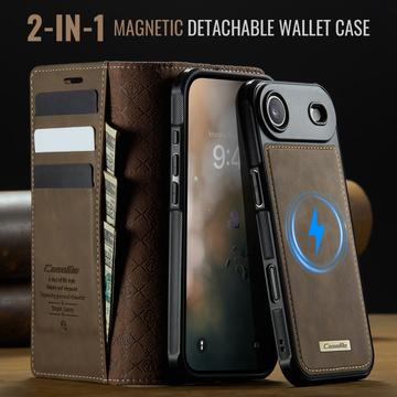 iPhone Air Caseme C49 2-i-1 aftagelig pungetui - MagSafe-kompatibel, RFID - Kaffe