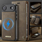 iPhone Air Caseme C49 2-i-1 aftagelig pungetui - MagSafe-kompatibel, RFID - Kaffe