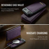 iPhone Air Caseme C49 2-i-1 aftagelig pungetui - MagSafe-kompatibel, RFID - Lilla
