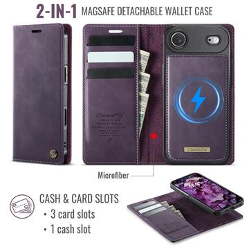 iPhone Air Caseme C49 2-i-1 aftagelig pungetui - MagSafe-kompatibel, RFID - Lilla
