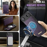 iPhone Air Caseme C49 2-i-1 aftagelig pungetui - MagSafe-kompatibel, RFID - Lilla