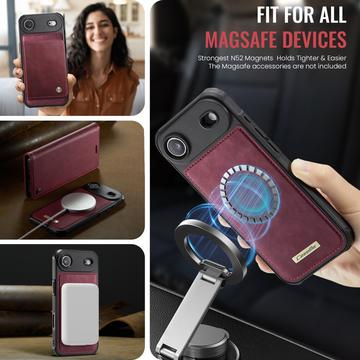 iPhone Air Caseme C49 2-i-1 aftagelig pungetui - MagSafe-kompatibel, RFID - Rød