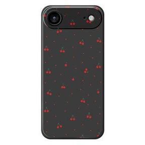 iPhone Air TPU-cover med kirsebærmønster - Sort