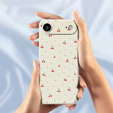iPhone Air TPU-cover med kirsebærmønster - Beige