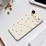 iPhone Air TPU-cover med kirsebærmønster - Beige