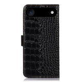 iPhone Air Crocodile Series Læderpung med RFID - Sort