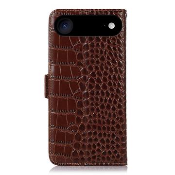 iPhone Air Crocodile Series Læderpung med RFID - Brun