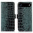 iPhone Air Crocodile Series Læderpung med RFID - Grøn