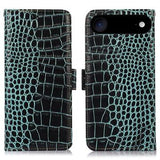 iPhone Air Crocodile Series Læderpung med RFID - Grøn