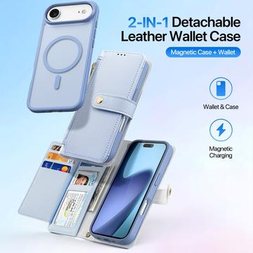 iPhone Air Dux Ducis Lawa Pung læderetui m. magnetisk cover - babyblå