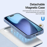 iPhone Air Dux Ducis Lawa Pung læderetui m. magnetisk cover - babyblå