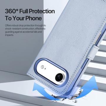 iPhone Air Dux Ducis Lawa Pung læderetui m. magnetisk cover - babyblå