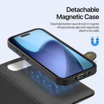 iPhone Air Dux Ducis Lawa Pung læderetui med magnetisk låg - sort