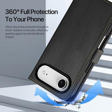 iPhone Air Dux Ducis Lawa Pung læderetui med magnetisk låg - sort