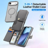 iPhone Air Dux Ducis Lawa Pung læderetui med magnetisk låg - grå