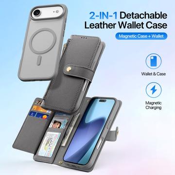 iPhone Air Dux Ducis Lawa Pung læderetui med magnetisk låg - grå