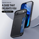 iPhone Air Dux Ducis Pocard Cover med Kortholder - Sort