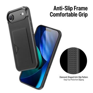 iPhone Air Dux Ducis Pocard Cover med Kortholder - Sort
