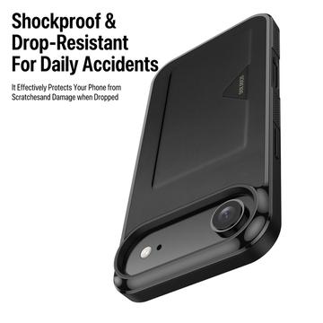 iPhone Air Dux Ducis Pocard Cover med Kortholder - Sort