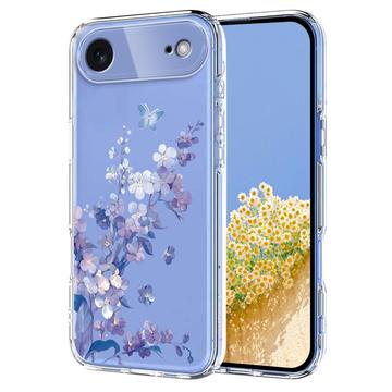 iPhone Air TPU-cover med blomstermønster - Lilla