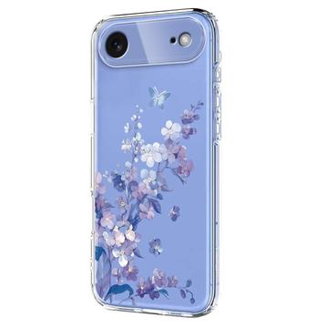 iPhone Air TPU-cover med blomstermønster - Lilla
