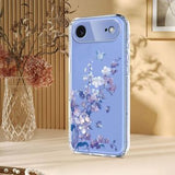 iPhone Air TPU-cover med blomstermønster - Lilla