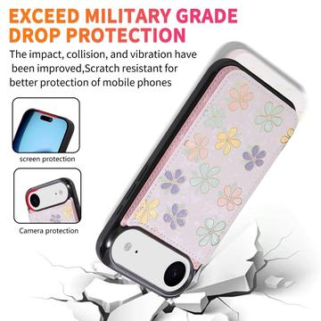 iPhone Air Cover med blomsterprint og RFID-kortholder - Blomster