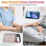 iPhone Air Cover med blomsterprint og RFID-kortholder - Roser